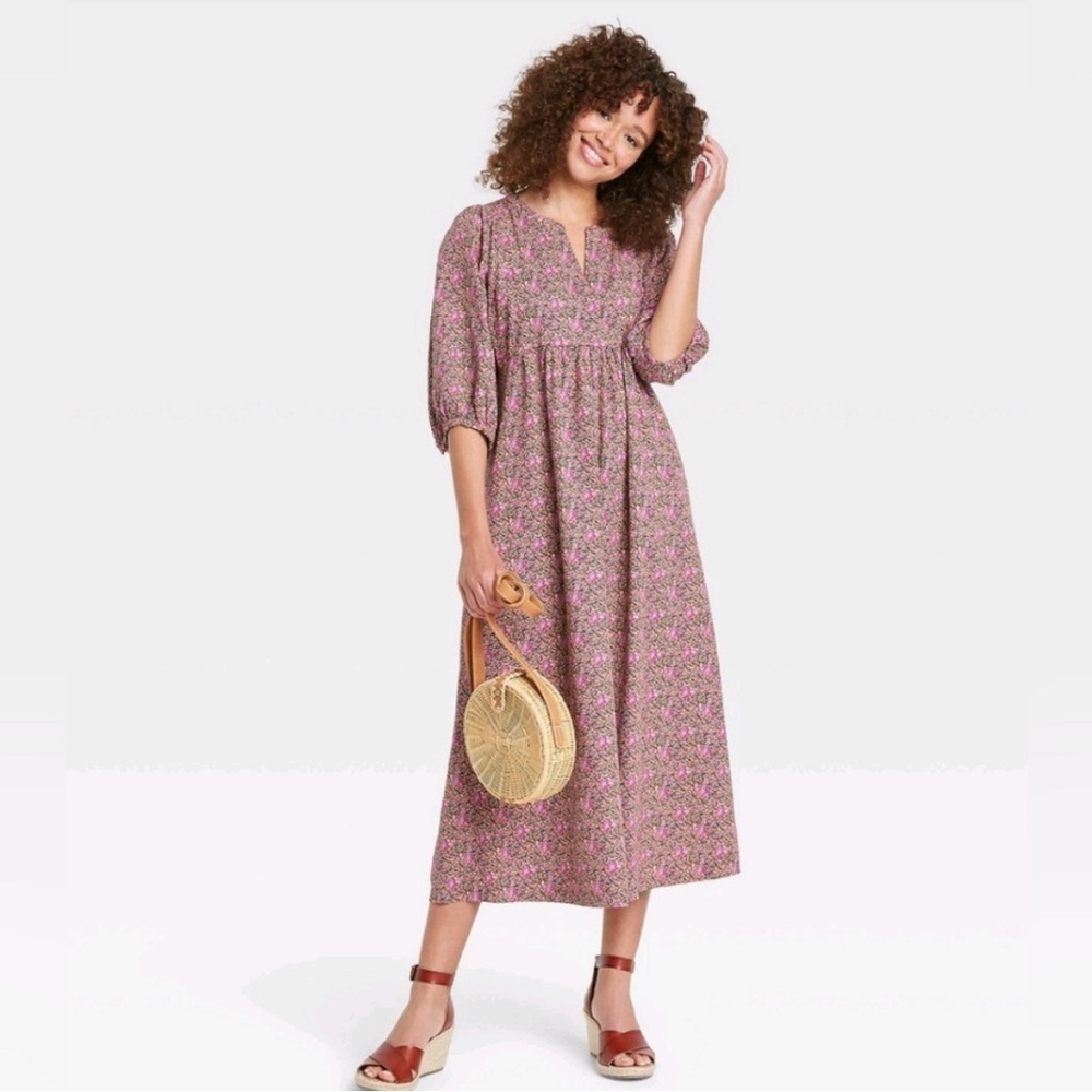 Target Balloon Sleeve Maxi Dress
